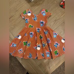 WRK - Wild Rich Kids Disney Stitch Holiday Christmas Twirl Dress 
Size 7/8 EUC